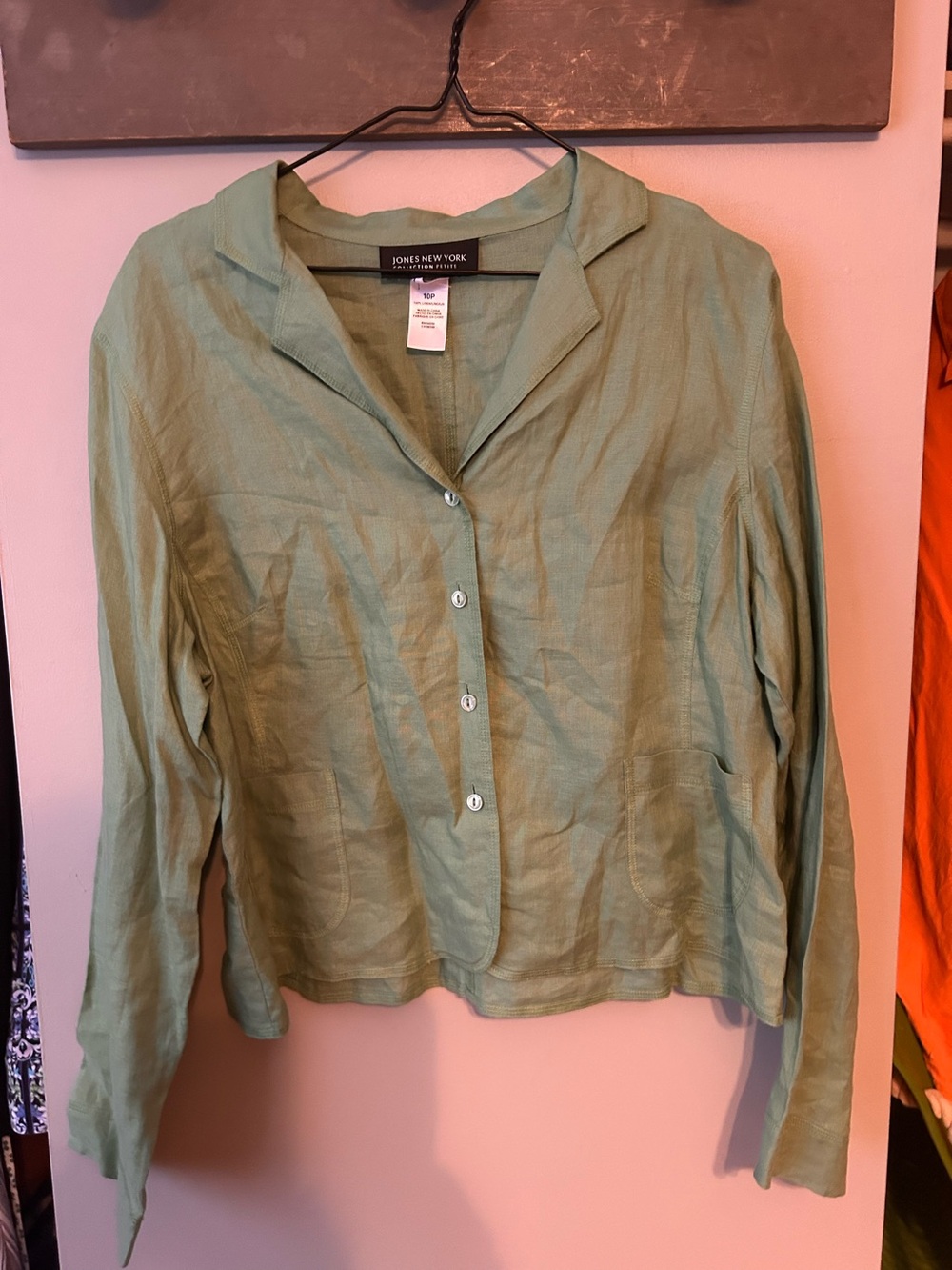 Jones NY linen unlined blzr - Picture 14 of 14